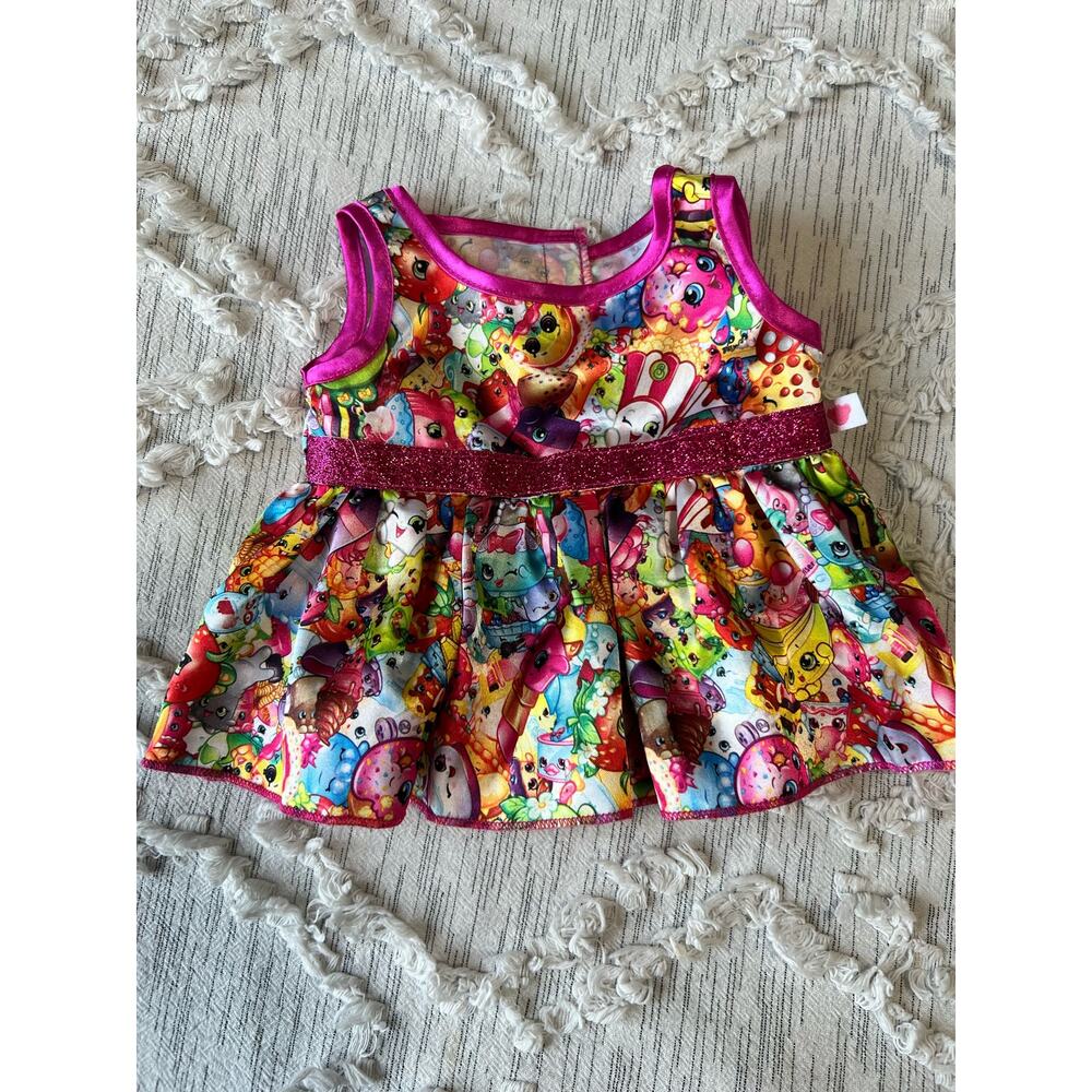 Build A Bear Workshop BABW Hot Pink Satin Shopkins Dress
